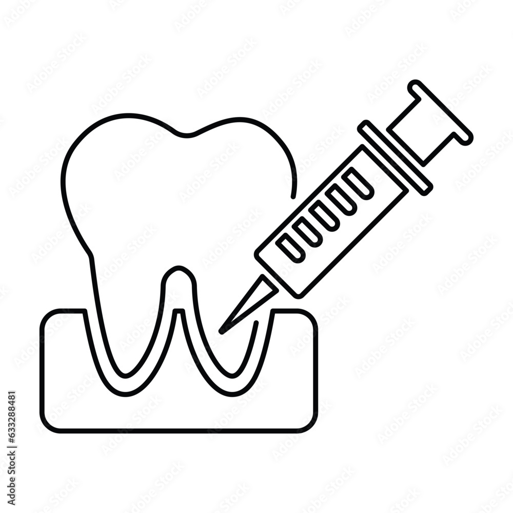Fototapeta premium Dental Anesthesia Icon