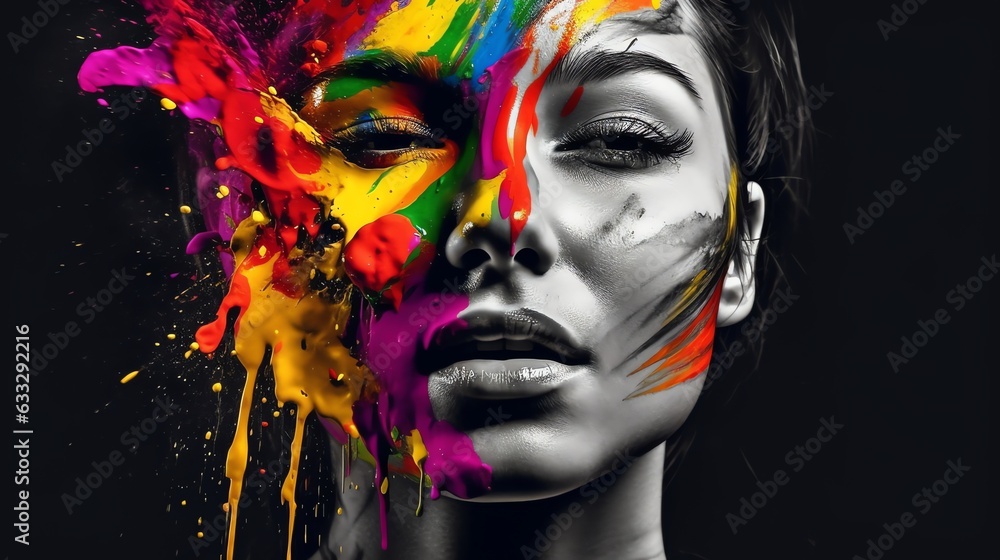 Color Splash Woman Portrait
