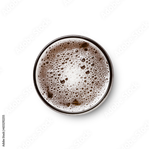 Lager beer glass on transparent background