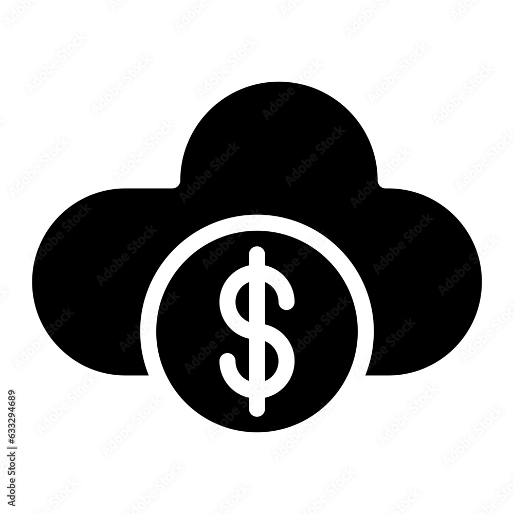 business cloud glyph business cloud glyph