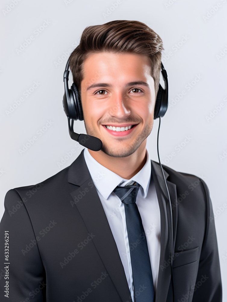 Call center employee / Customer service representative 02 (Male / Caucasian Heritage) Call center employee / Customer service representative 02 (Male / Caucasian Heritage)