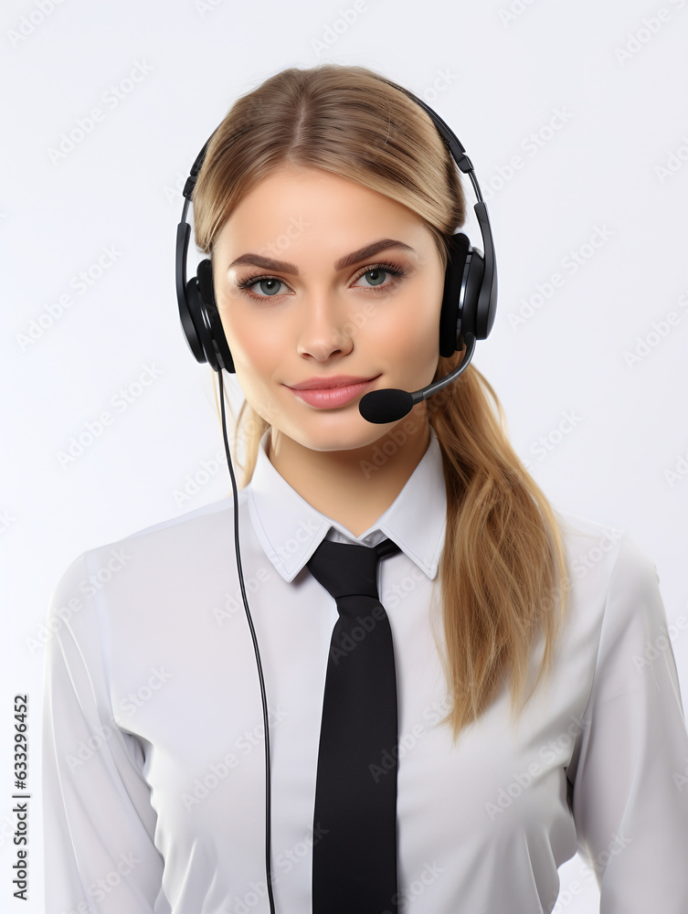 Call center employee / Customer service representative 07 (Female / Caucasian Heritage) Call center employee / Customer service representative 07 (Female / Caucasian Heritage)