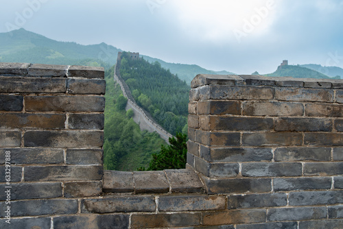 Photography part of the Chinese Great Wall at horizontal composition