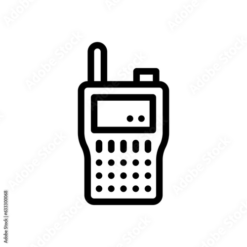 walkie talkie line icon