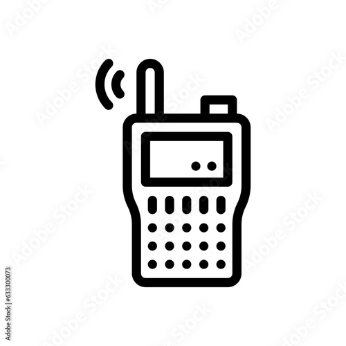 walkie talkie line icon