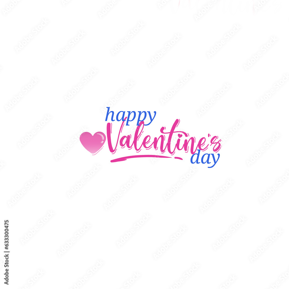 Valentines day icon. Valentines day lettermark for background.