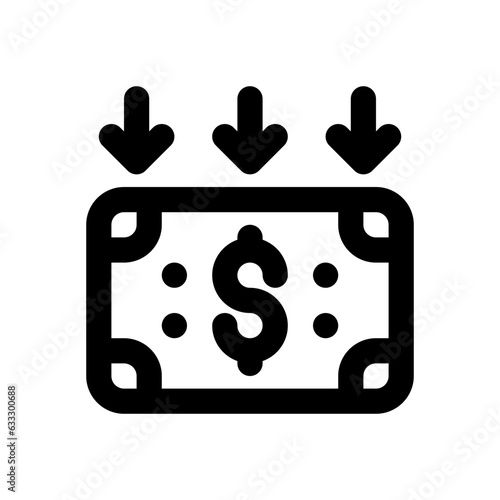deflation line icon