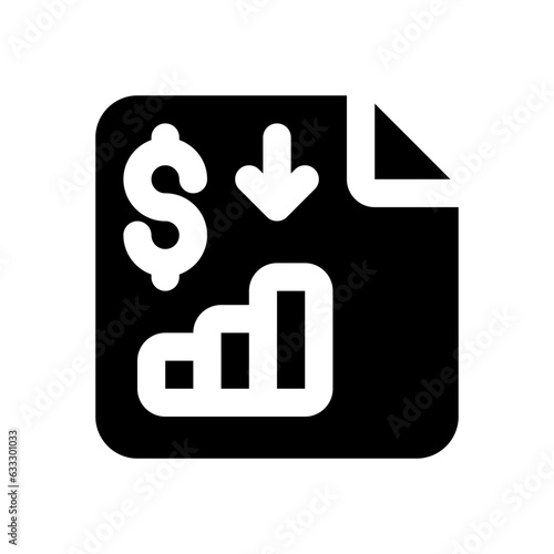 deficit glyph icon