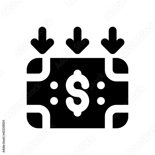 deflation glyph icon