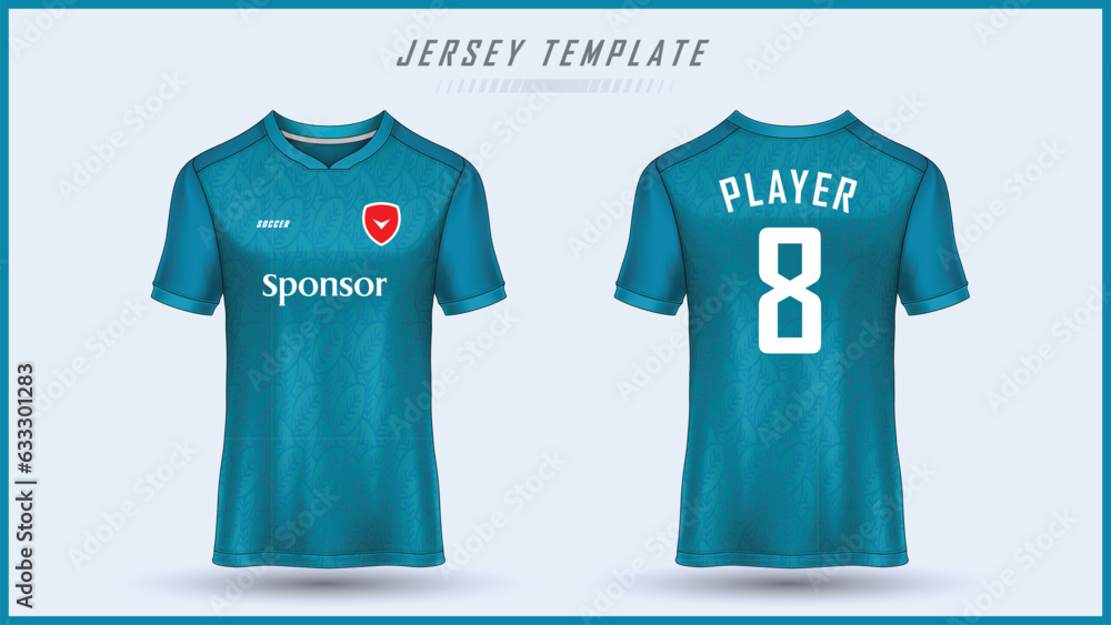 Naklejka premium Premium soccer jersey design front and back for printing