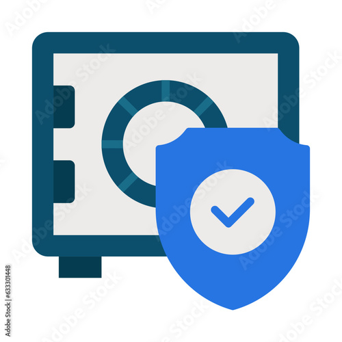 safe box flat design icon