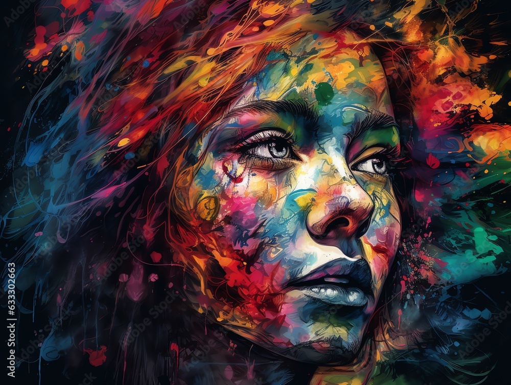 Color Splash Portrait of a Woman