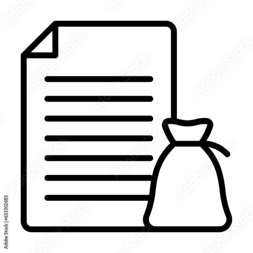 salary outline icon