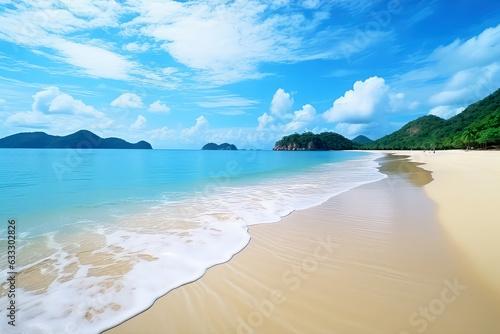 Tropical landscape with beach landscape