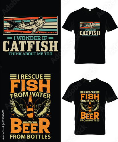 Fishing  T-Shirt Design Templates 
