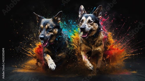 Color Splash of Dogs