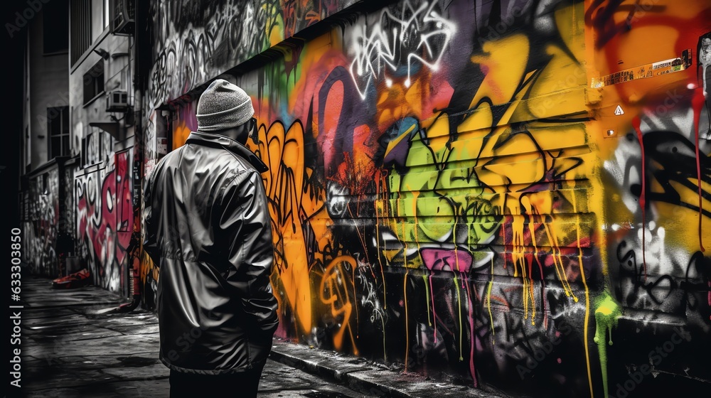 Portrait of a Person in front of a Graffiti Wall