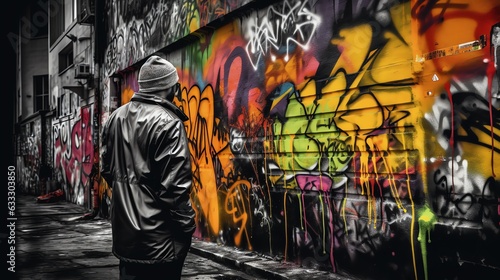 Portrait of a Person in front of a Graffiti Wall