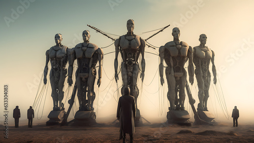 Future sci-fi robot sci-fi alien scene AI generated pictures