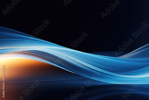 Abstract Multi Colored waves on dark Background