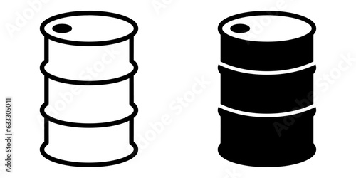 ofvs433 OutlineFilledVectorSign ofvs - oil drum vector icon . barrel sign . isolated transparent . black outline and filled version . AI 10 / EPS 10 / PNG . g11773