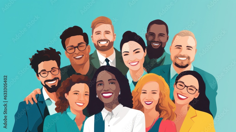 Diversity and inclusion poster. Diversity, equity and inclusion concept. Generative AI Diversity and inclusion poster. Diversity, equity and inclusion concept. Generative AI