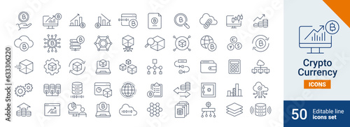 Crypto icons Pixel perfect. Exchange, coin, finance, ....
