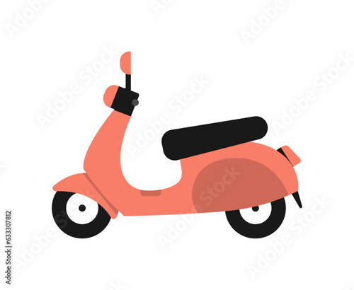 Moped vector illustration. Transport illustration. Bike,  motorcycle, moped vector.