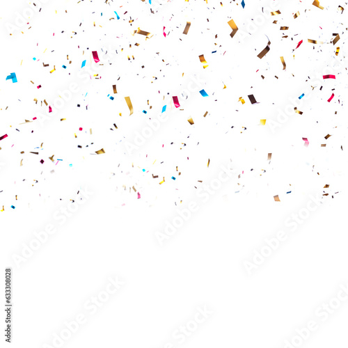 selective focus.Gold confetti falling.decoration and party celebration.generative ai technology
