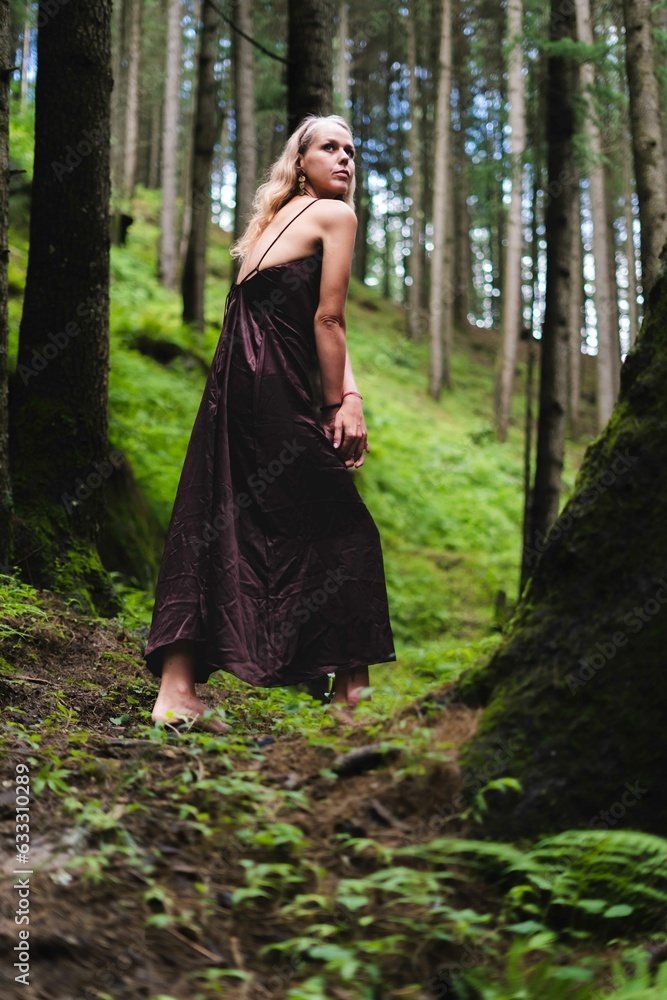 Portrait of a model in the jungle Portrait of a model in the jungle