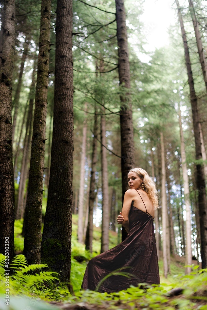Portrait of a model in the jungle Portrait of a model in the jungle