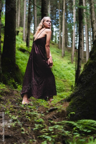 Portrait of a model in the jungle 