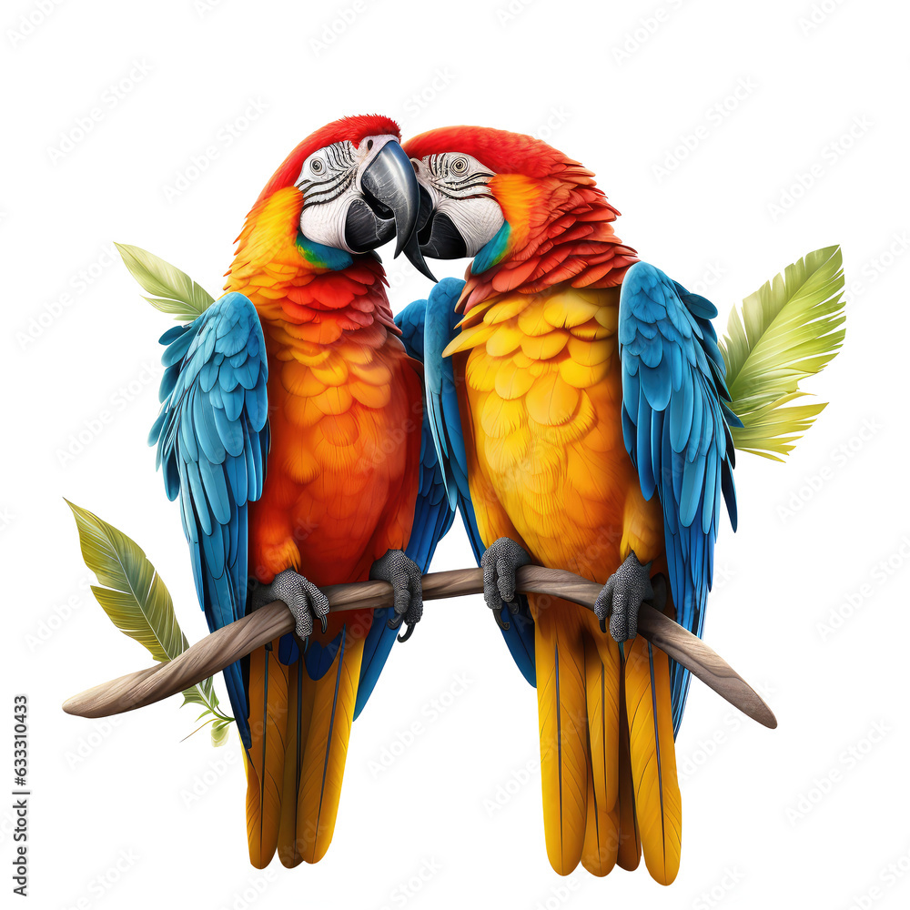 Fototapeta premium birds looking isolated on white