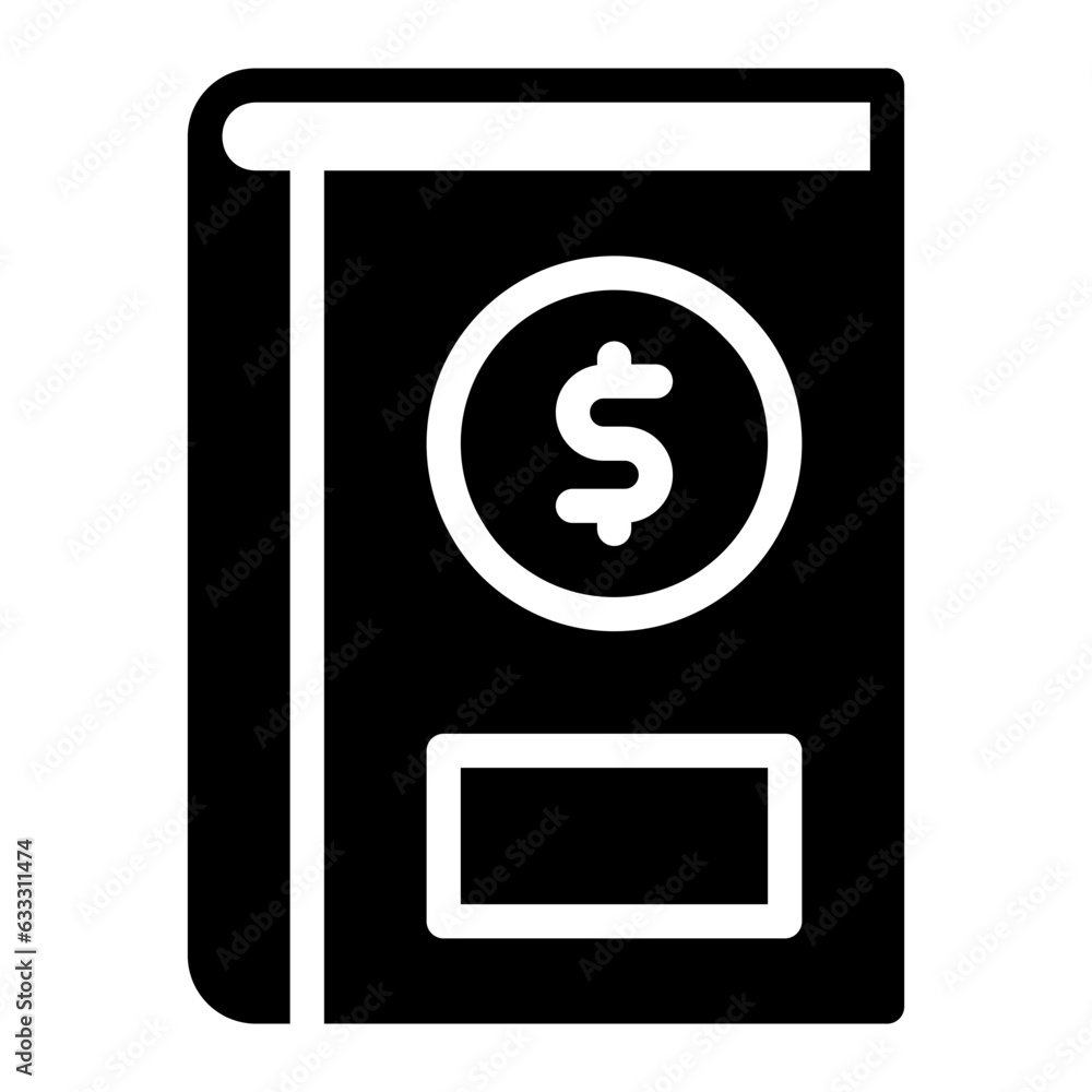 finance book glyph icon