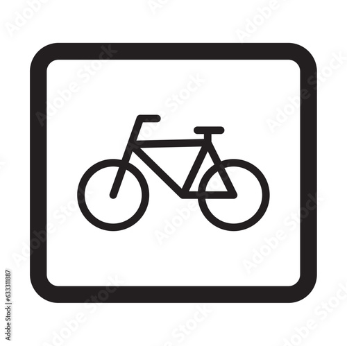 Bicycle icon, Simple means of transportationt Related Vector Line Icons. Transportation icon illustration with simple line design isolated on white background.