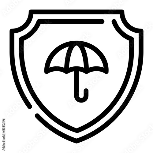 umbrella line icon
