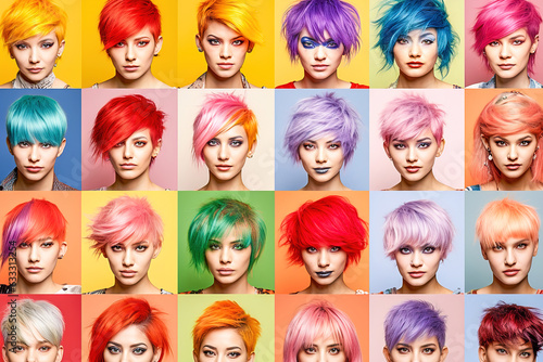 Catalog with examples of women's haircuts and coloring. © ЮРИЙ ПОЗДНИКОВ