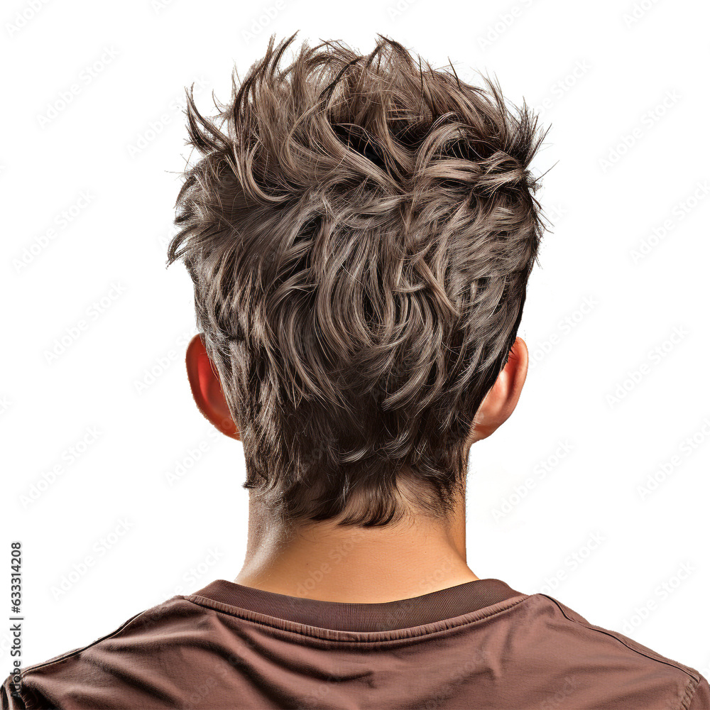Generated with AI of Men's Hairstyles Isolated Background PNG. Stock