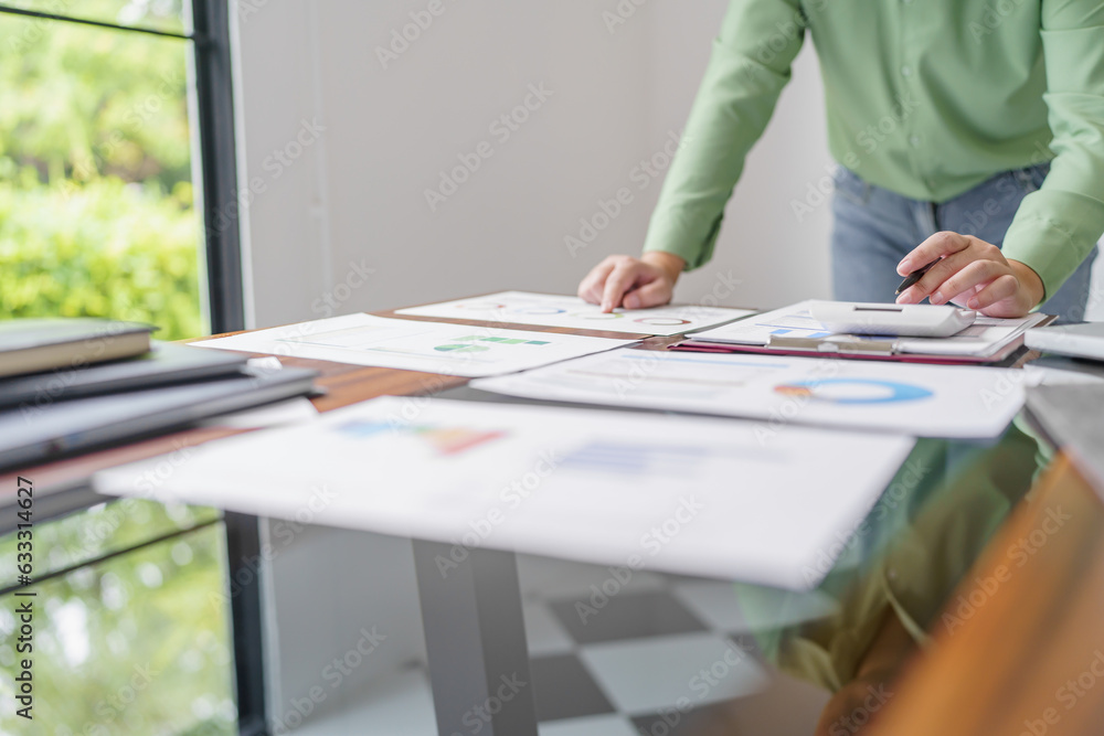 Business woman working in green eco friendly modern working space creative ideas for business eco friendly professional investor start up project business Business woman working in green eco friendly modern working space creative ideas for business eco friendly professional investor start up project business