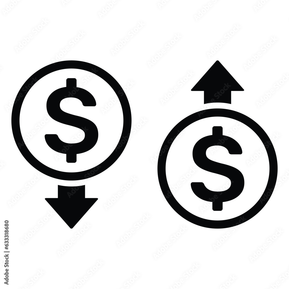 U.S.D Dollar cost Icon design and vector illustration. U.S.D Dollar cost Icon design and vector illustration.