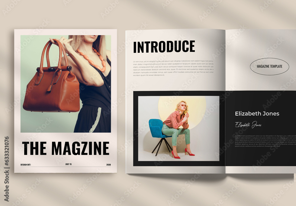 Minimal Magazine Template Stock Template | Adobe Stock
