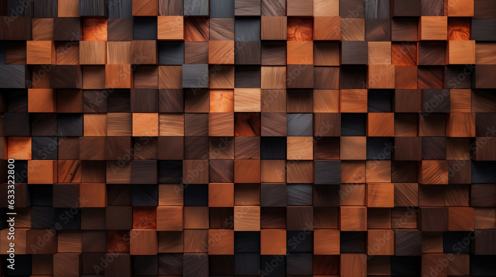 Luxury 3d Wooden pattern Panel With Wooden Background