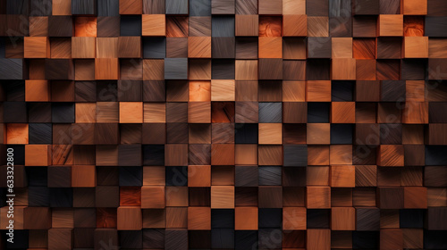 Luxury 3d Wooden pattern Panel With Wooden Background