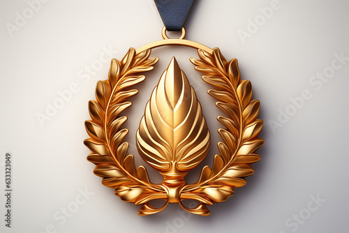 gold medal icon isolated 