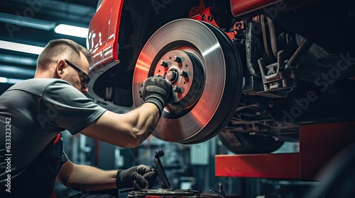 Mechanic takes the lead in fixing a faulty power steering pump, utilizing their technical proficiency to ensure the steering system operates seamlessly. Generated by AI.