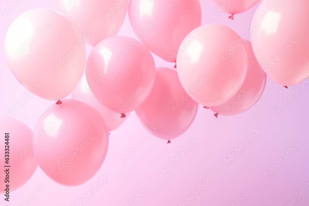 close up of pink tone balloons flying in the air, levitation,pink pastel background for design with copy space close up of pink tone balloons flying in the air, levitation,pink pastel background for design with copy space