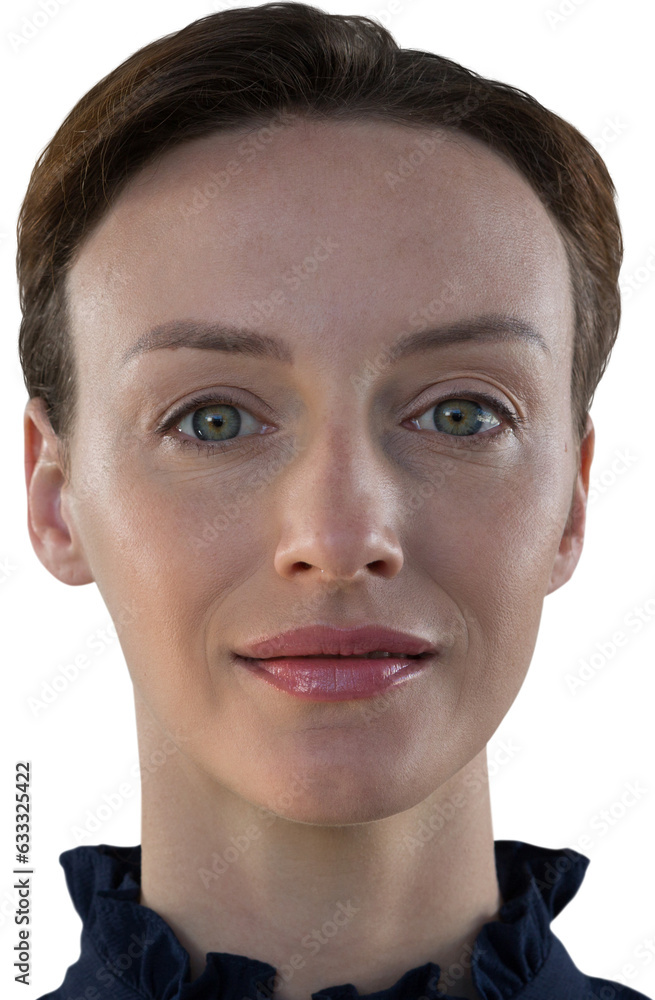 Obraz premium Digital png photo of happy caucasian woman on transparent background