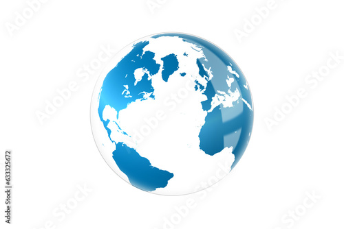 Digital png illustration of blue globe on transparent background