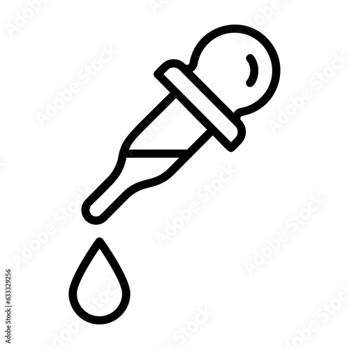 Dropper, Liquid dispenser, Droplet applicator, Pipet, Fluid pipette icon