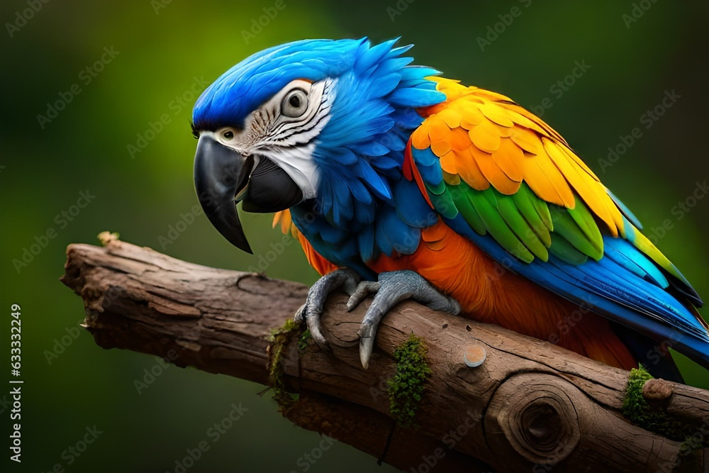 blue and yellow macaw multicolor parrot 